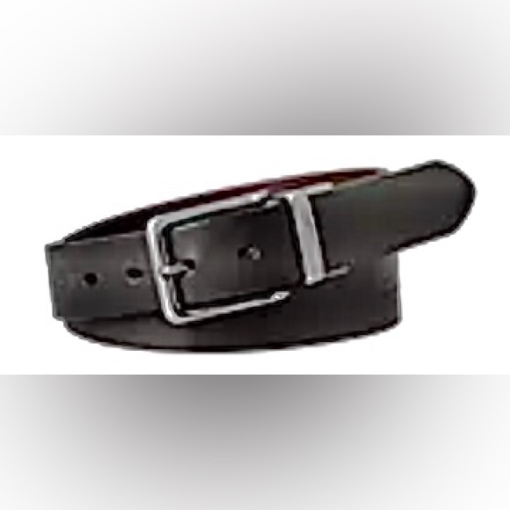 Men’s leather Fossil black/brown reversible belt size 34 new with tags